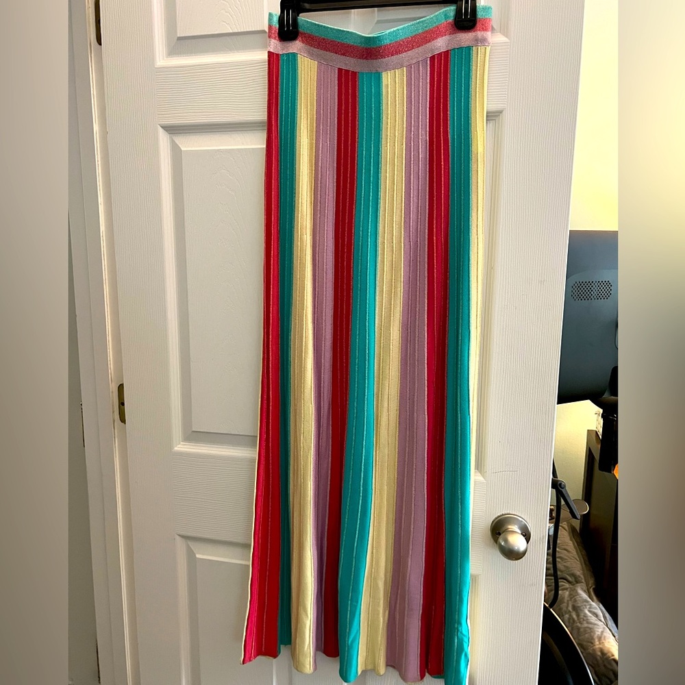 Maxi multicolor sweater skirt - Picture 1 of 2